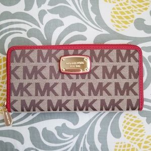 Michael Kors Jacquard Zip Around Wallet